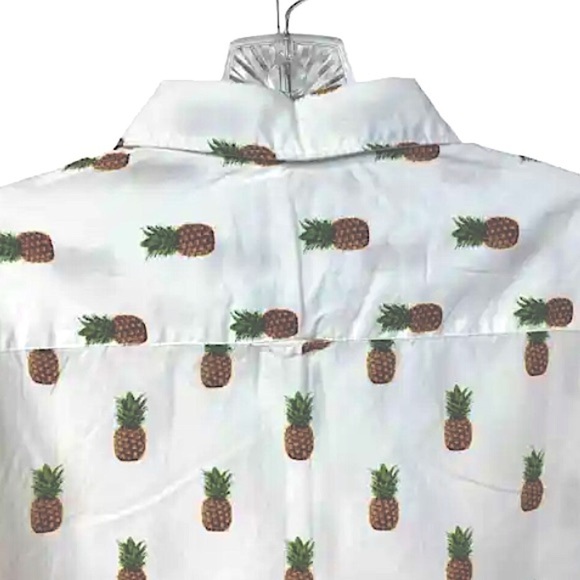 Denim &‎ Flowers EUC Mens slim fit, button up pineapple shirt, size small - Picture 10 of 16